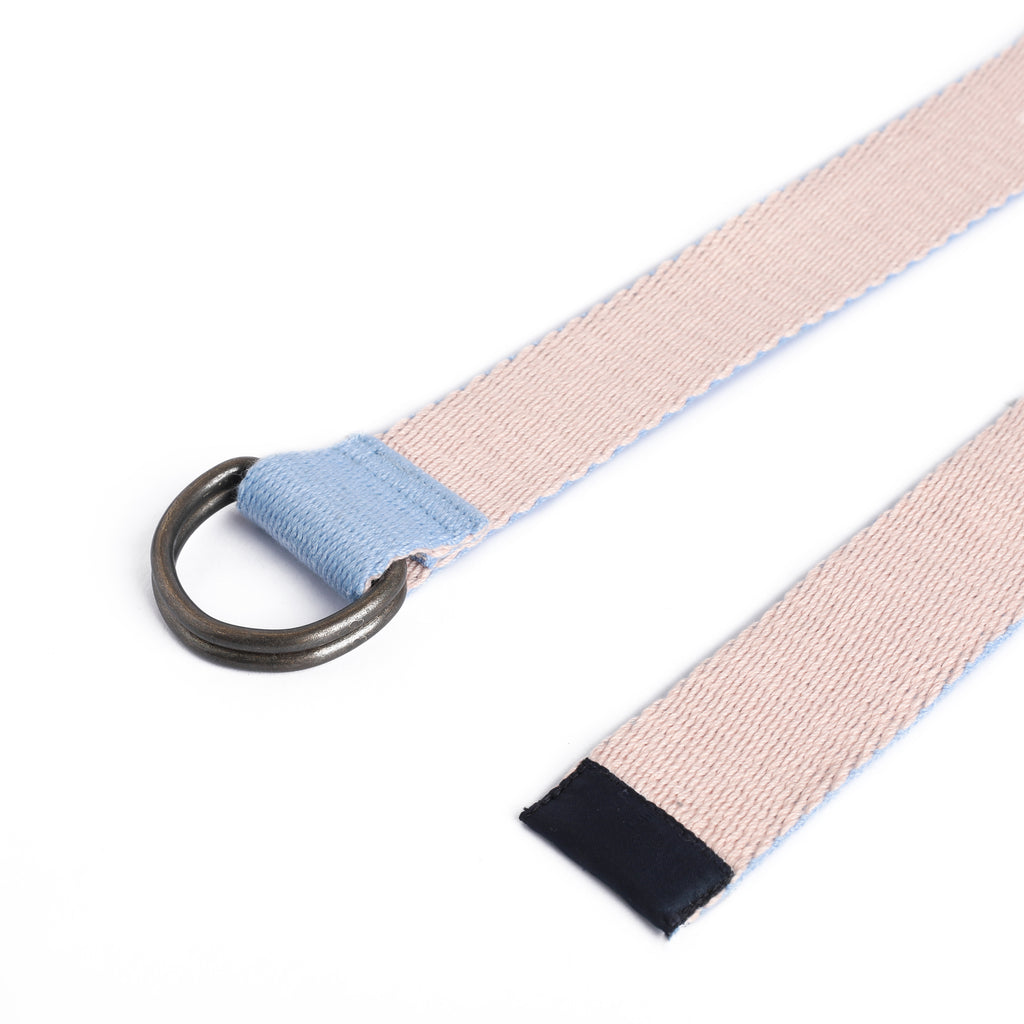 Seamless Transition: Reversible Solid Belt in Sky and Peach