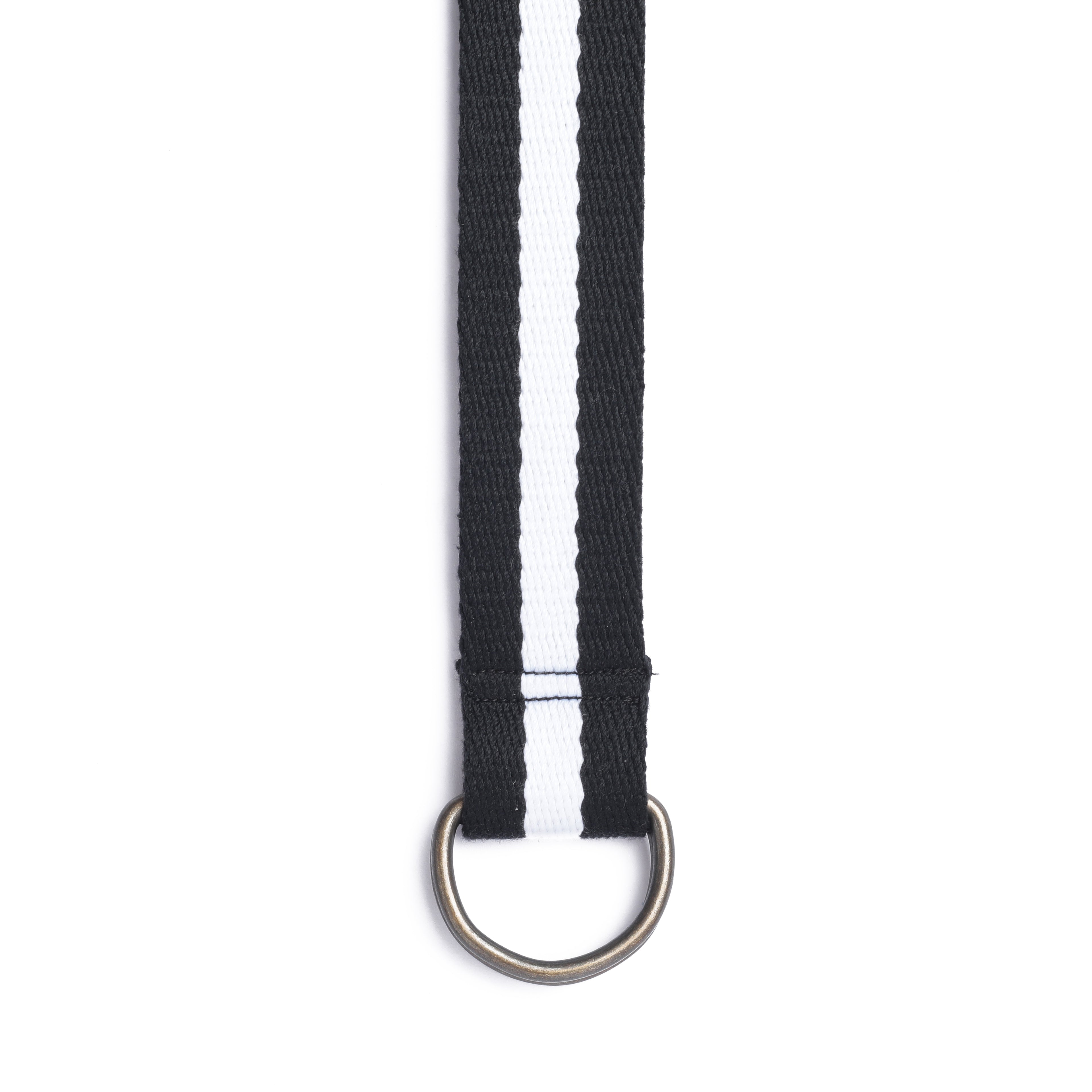 Two-in-One Stripe Style Belt in Black and White