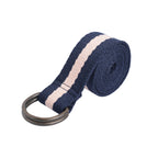 The Essential Striped Belt Duo in Blue and Peach