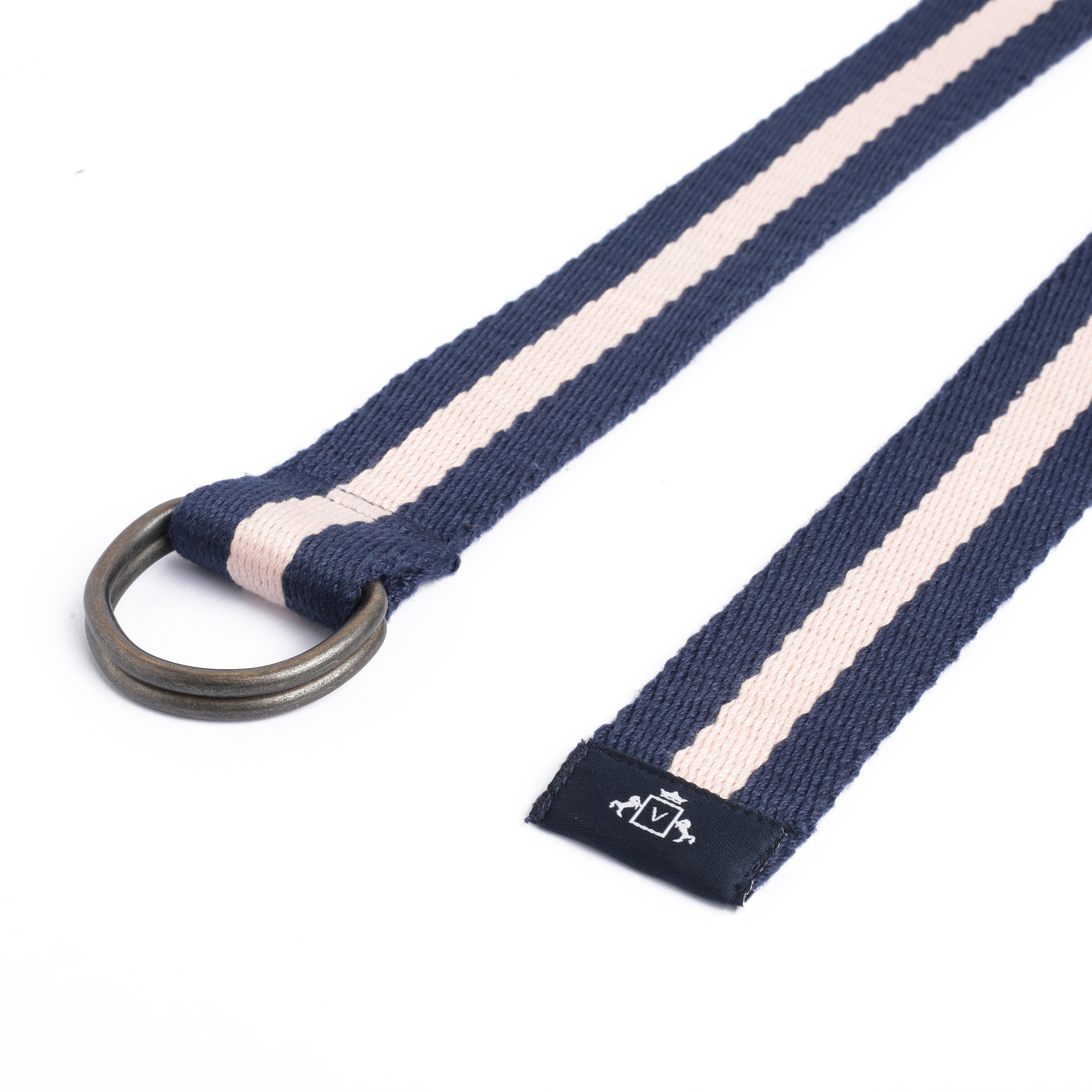The Essential Striped Belt Duo in Blue and Peach