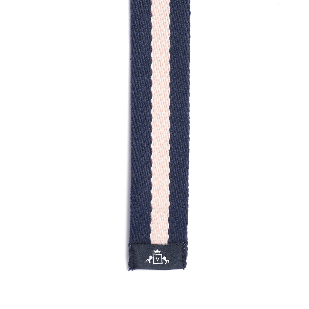 The Essential Striped Belt Duo in Blue and Peach