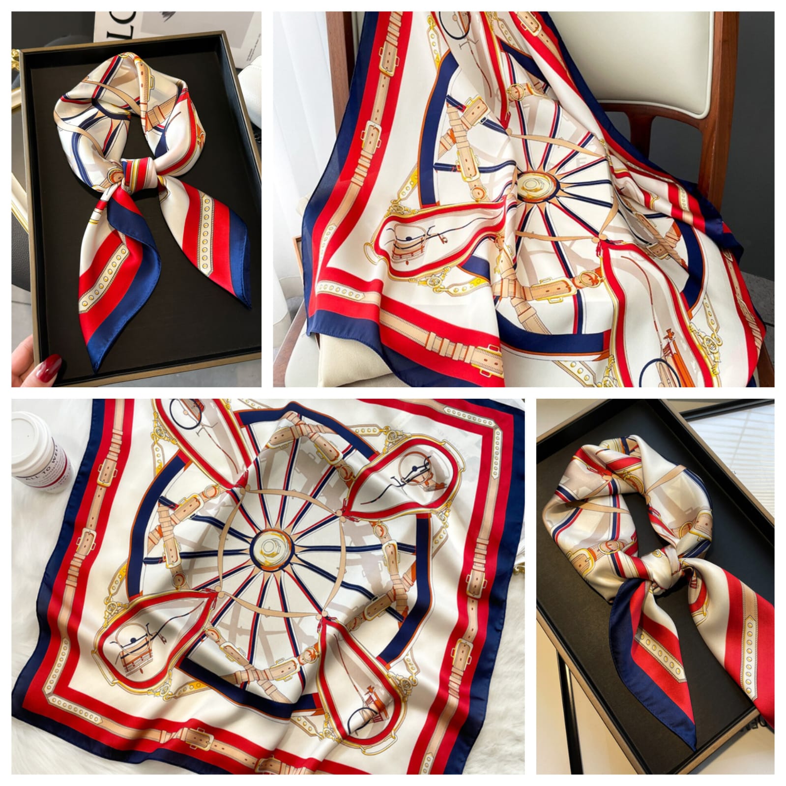 Modern Line Flowing Drape Scarf