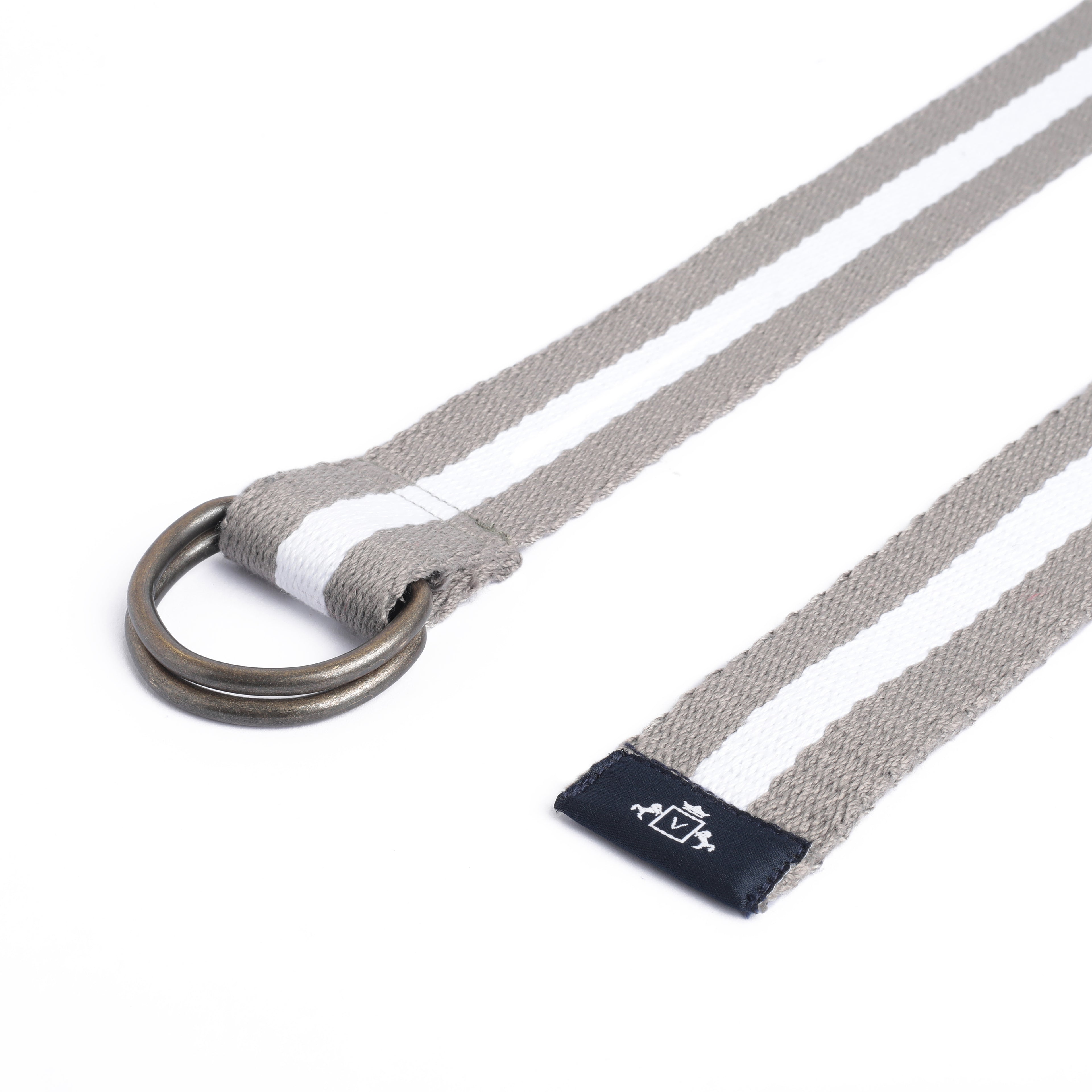 Chic Stripe Belt in Grey and White
