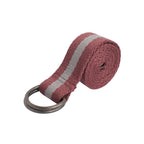 Striped Elegance Belt in Rust and Grey