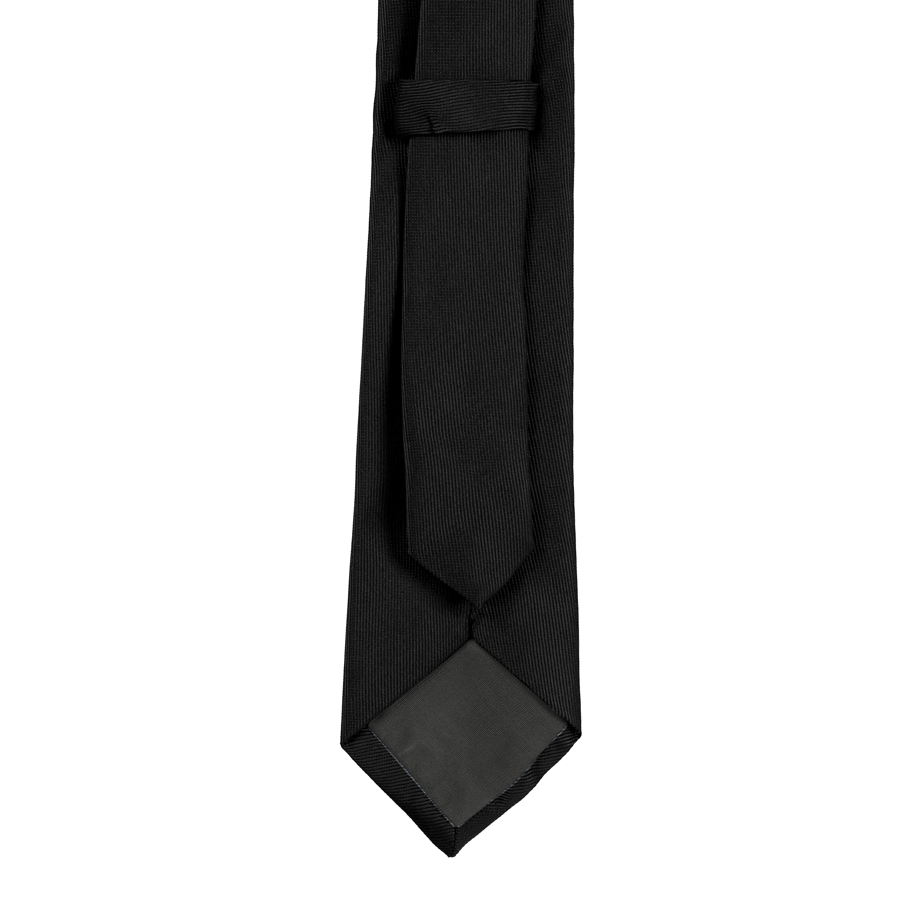 Elegant Ribbed Black Tie