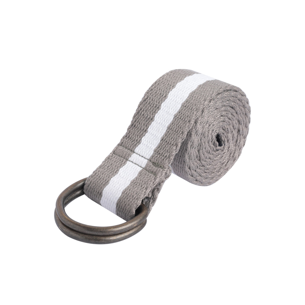 Chic Stripe Belt in Grey and White