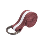 Versatile Stripes Belt in Rust and White