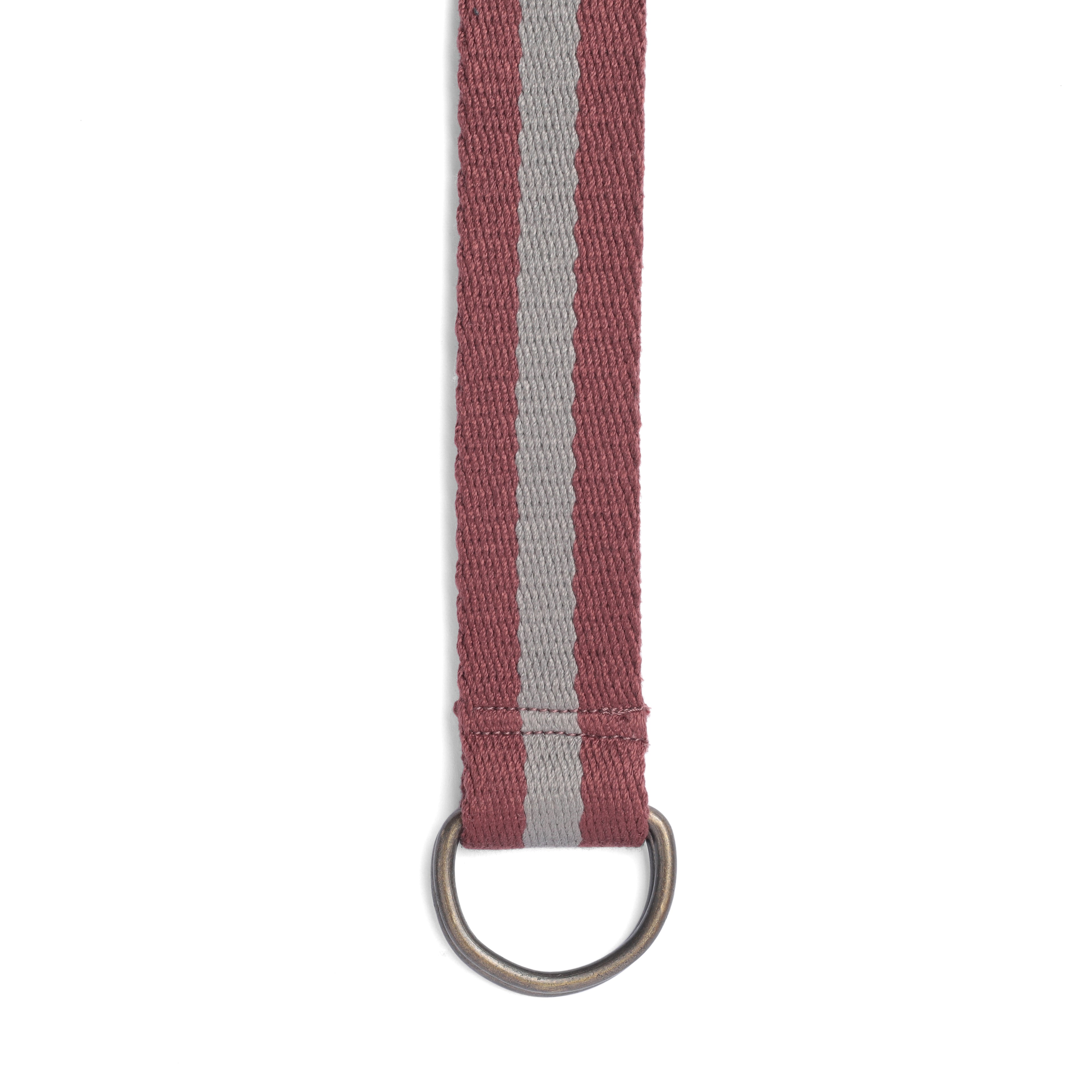 Striped Elegance Belt in Rust and Grey