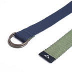 Belted Versatility: Solid Color Reversible in Blue and Green