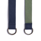 Belted Versatility: Solid Color Reversible in Blue and Green