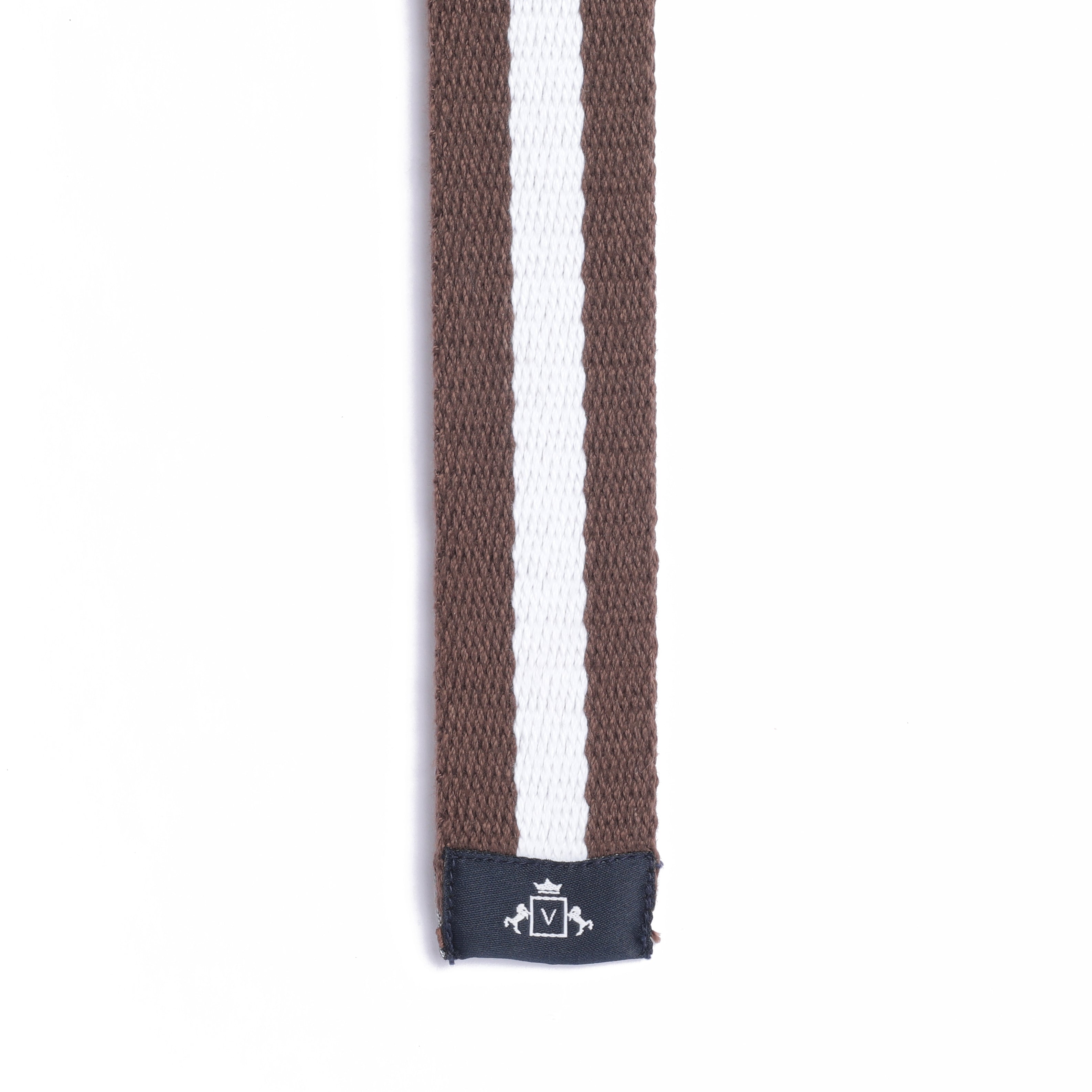 Style Switcher: Stripe Belt in Brown and White