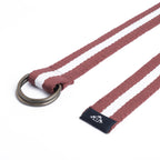 Versatile Stripes Belt in Rust and White