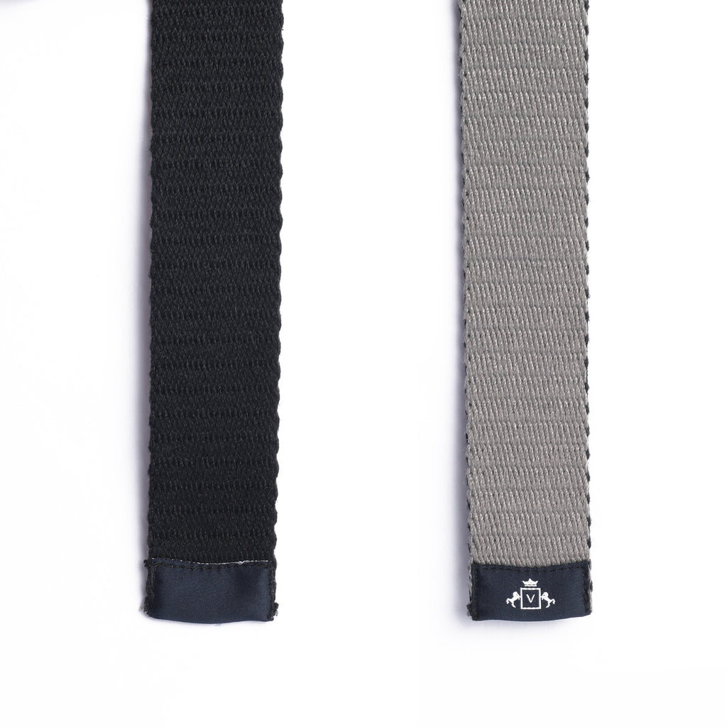 Everyday Essential: Reversible Color Belt in Black and Grey