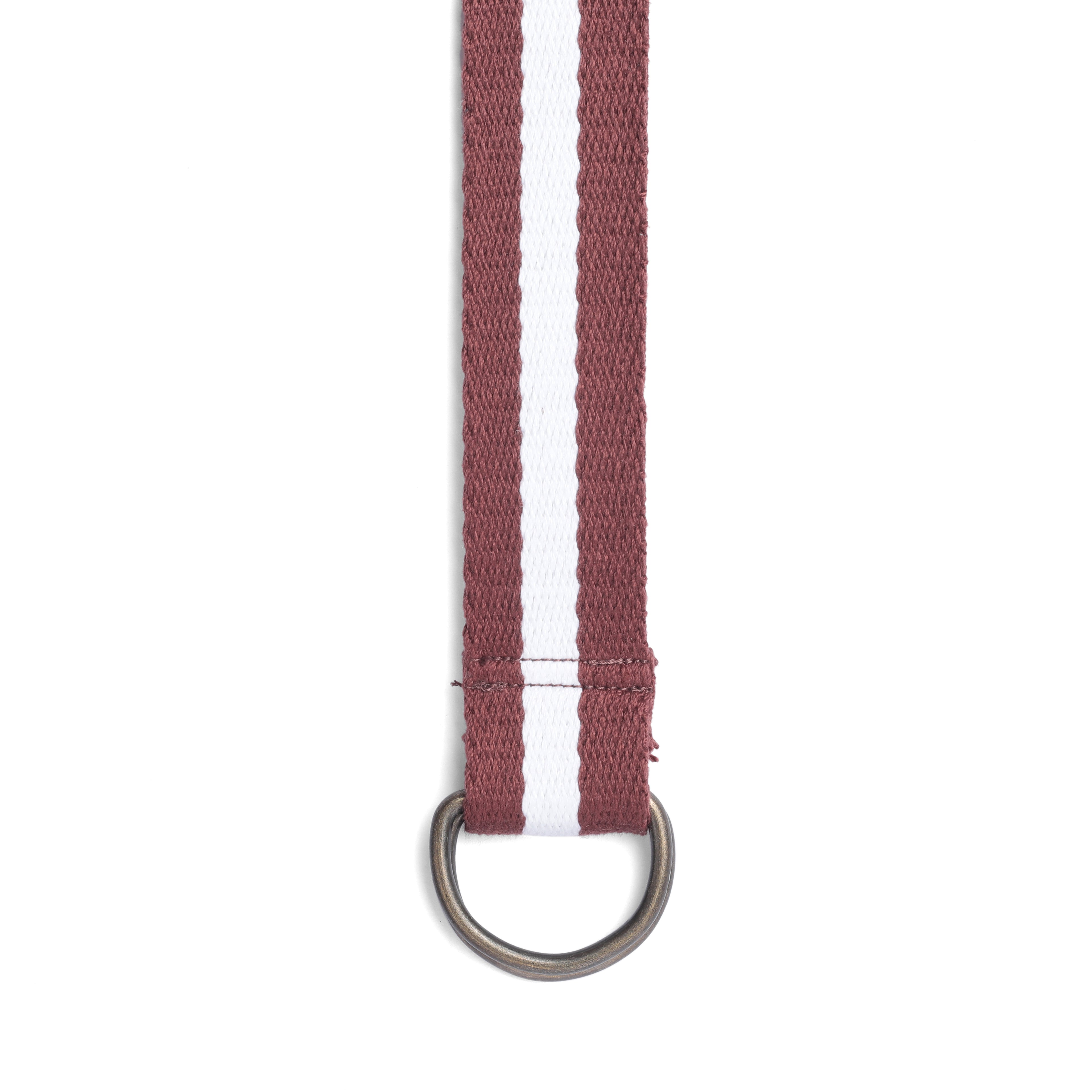 Versatile Stripes Belt in Rust and White