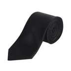 Elegant Ribbed Black Tie