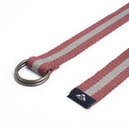 Striped Elegance Belt in Rust and Grey