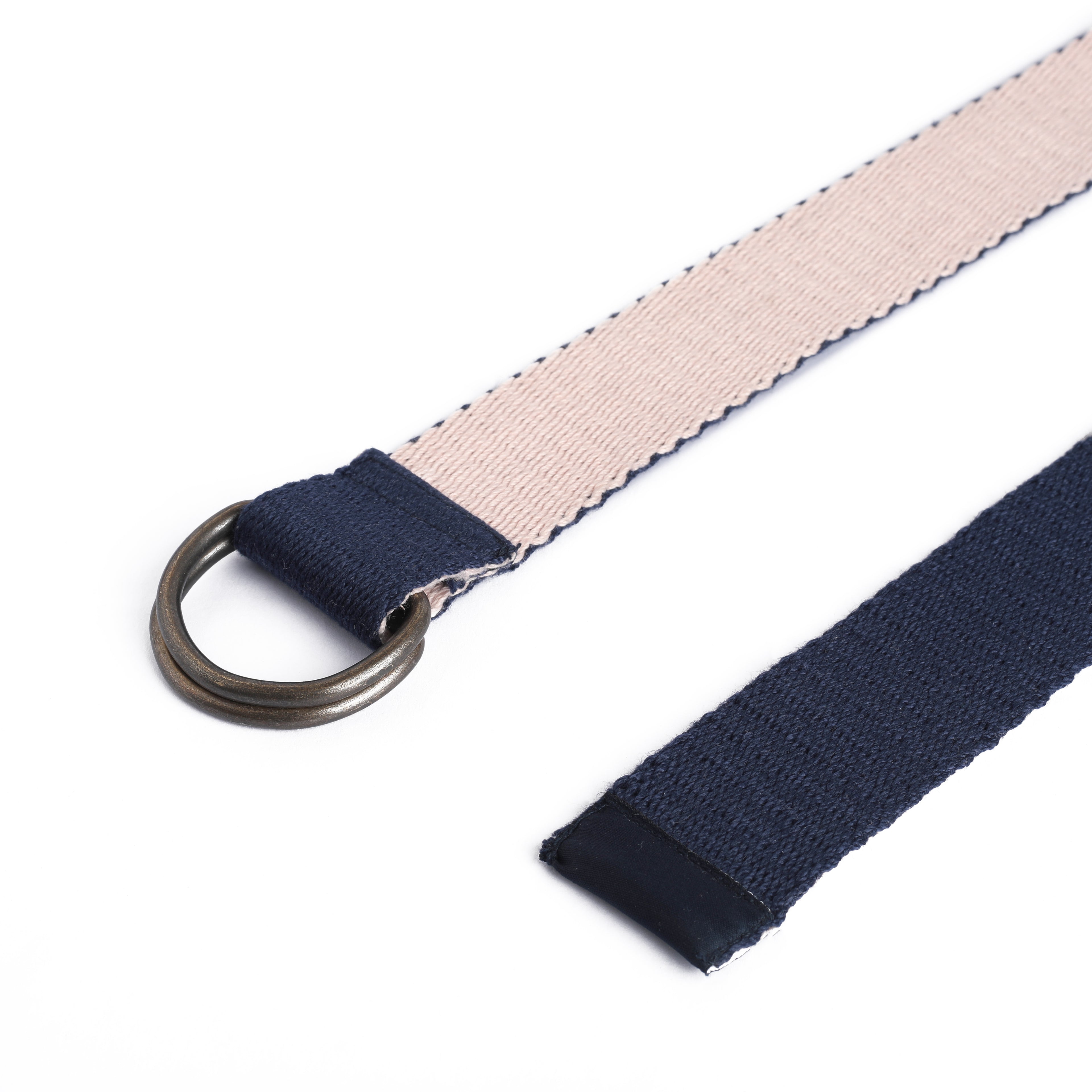 Effortless Style: Dual-Sided Reversible Belt in Blue and Peach
