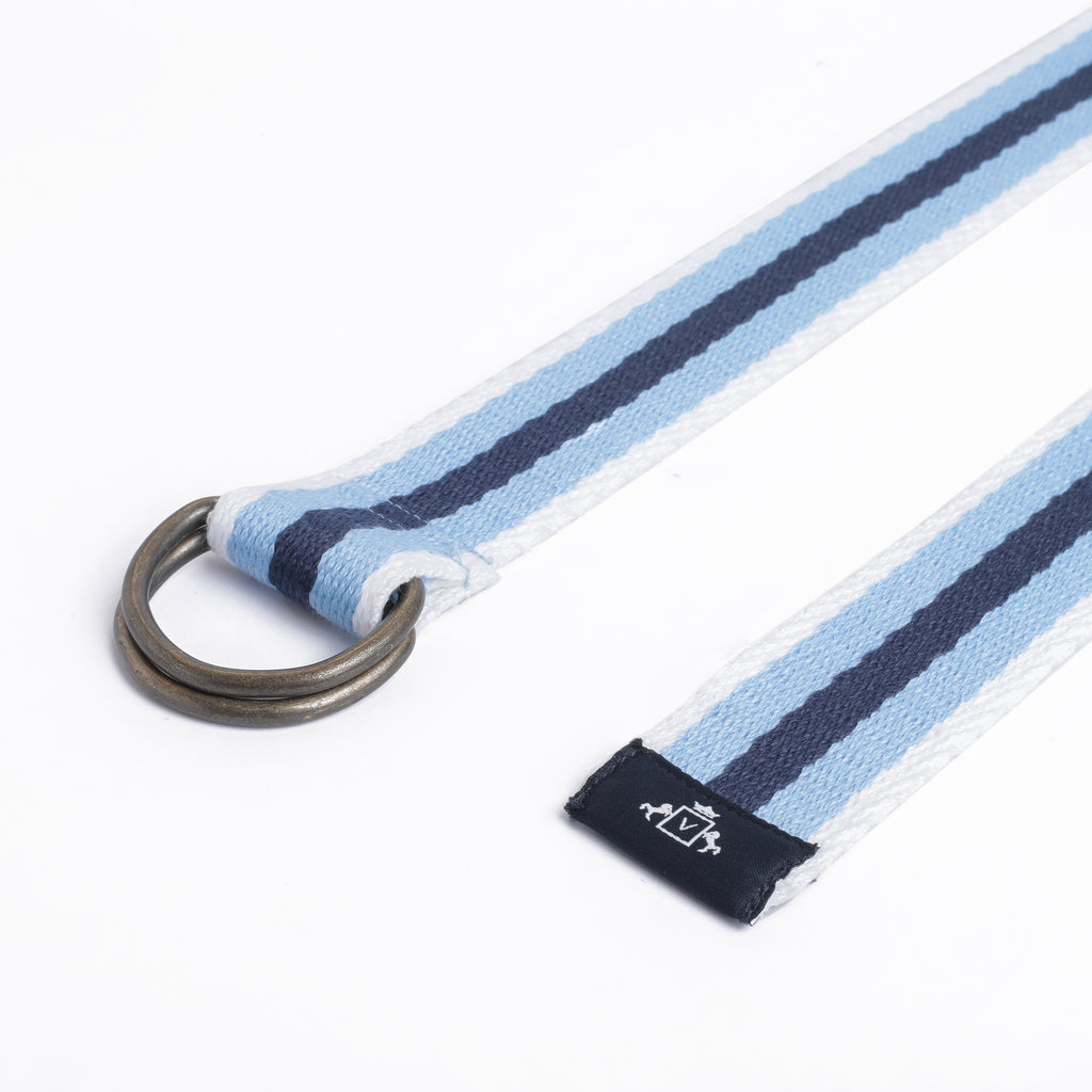 Transformative Stripes Belt in White and Sky