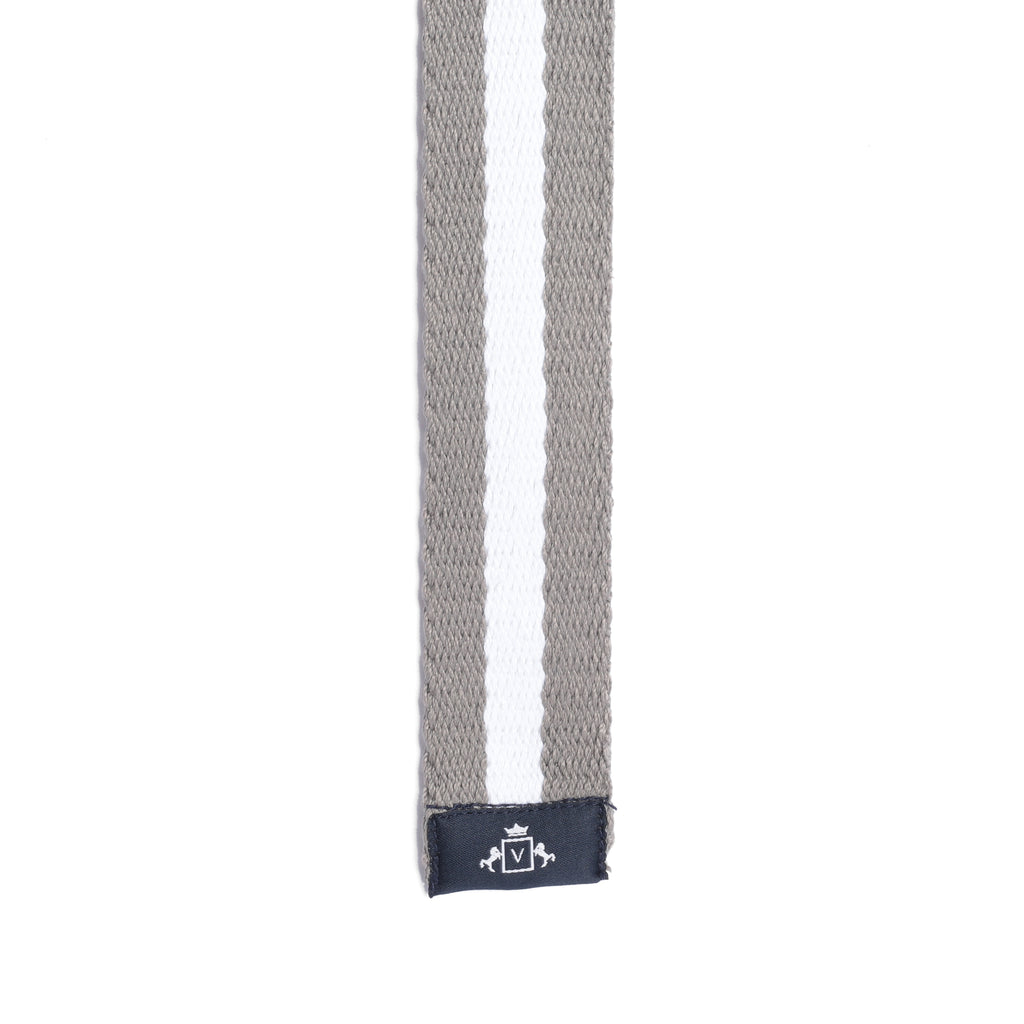 Chic Stripe Belt in Grey and White