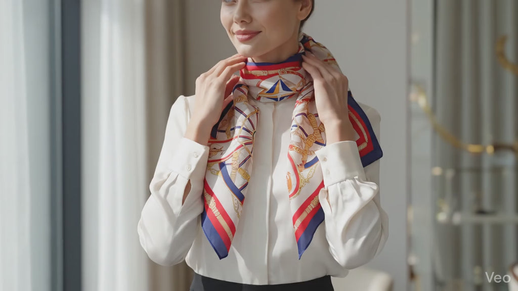 Modern Line Flowing Drape Scarf