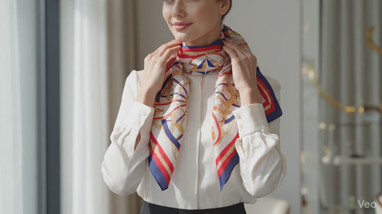 Modern Line Flowing Drape Scarf